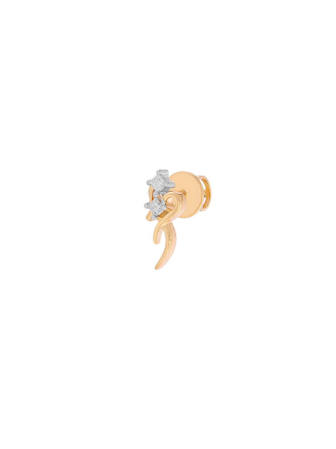 BAYAN Princess Cut Love Earring 0.16ct | Lab Grown Diamond | Silver | SGL Certified