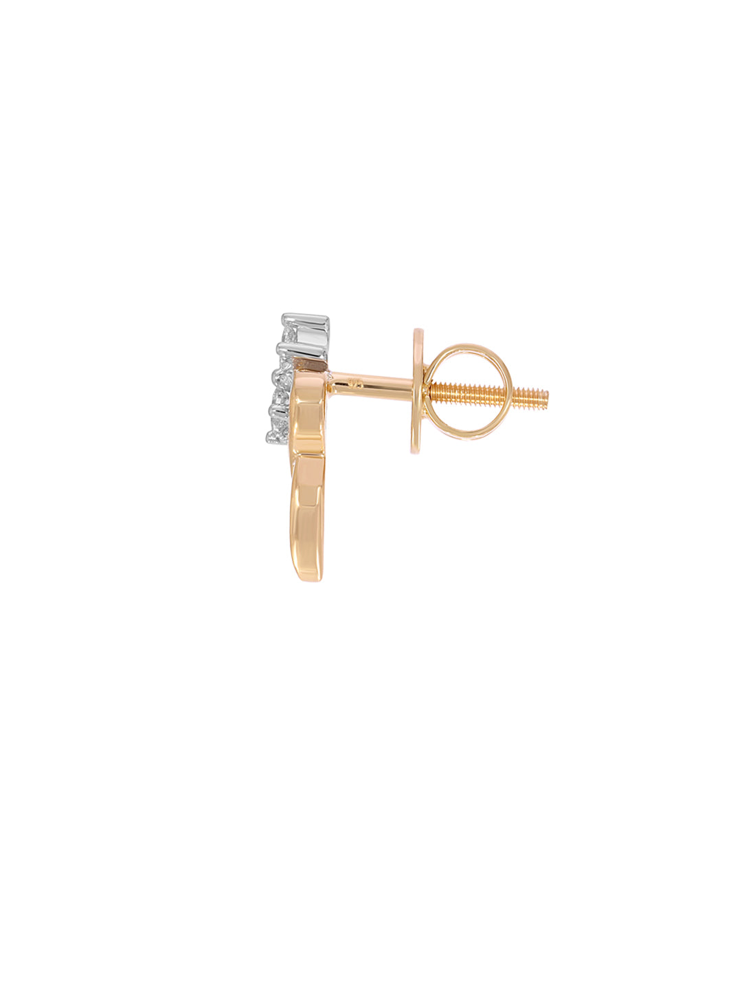 BAYAN Princess Cut Love Earring 0.16ct | Lab Grown Diamond | Silver | SGL Certified