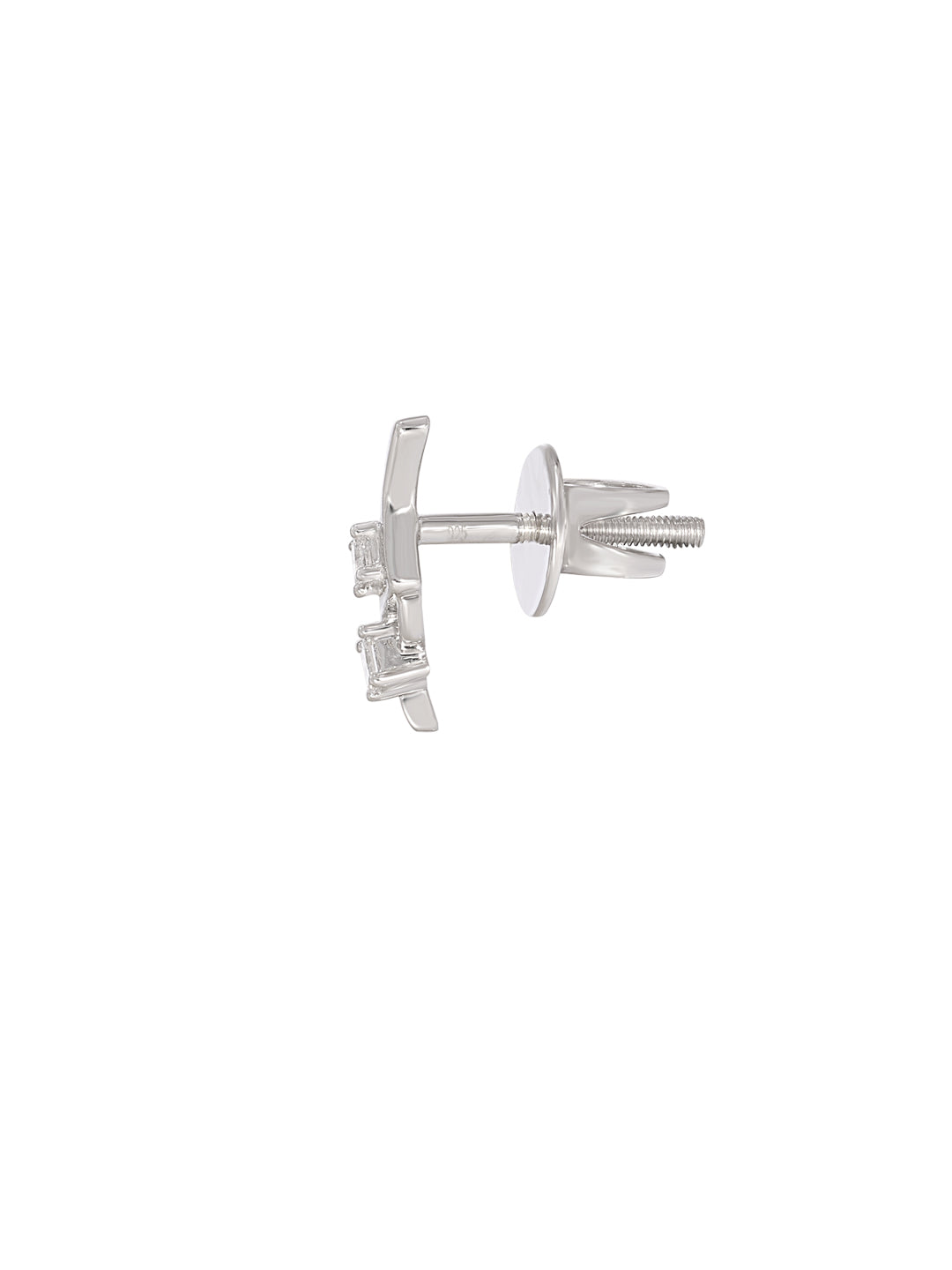BAYAN Princess Cut Zigzag Earring | Lab Grown Diamond | Silver | SGL Certified