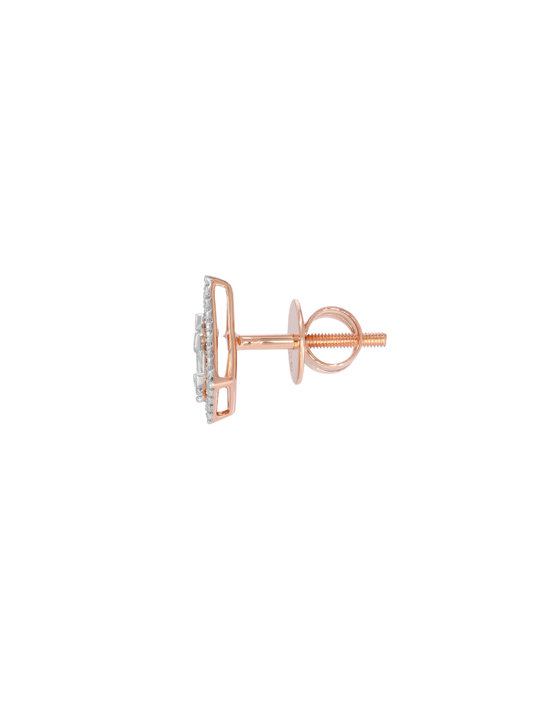 BAYAN Baguette Cut Composite Kite Earring | Lab Grown Diamond | Silver | SGL Certified
