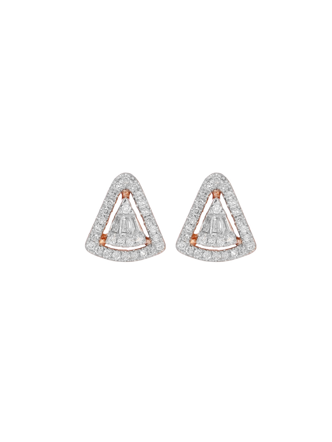 BAYAN Baguuette Cut Composite Sail Earring | Lab Grown Diamond | Silver | SGL Certified