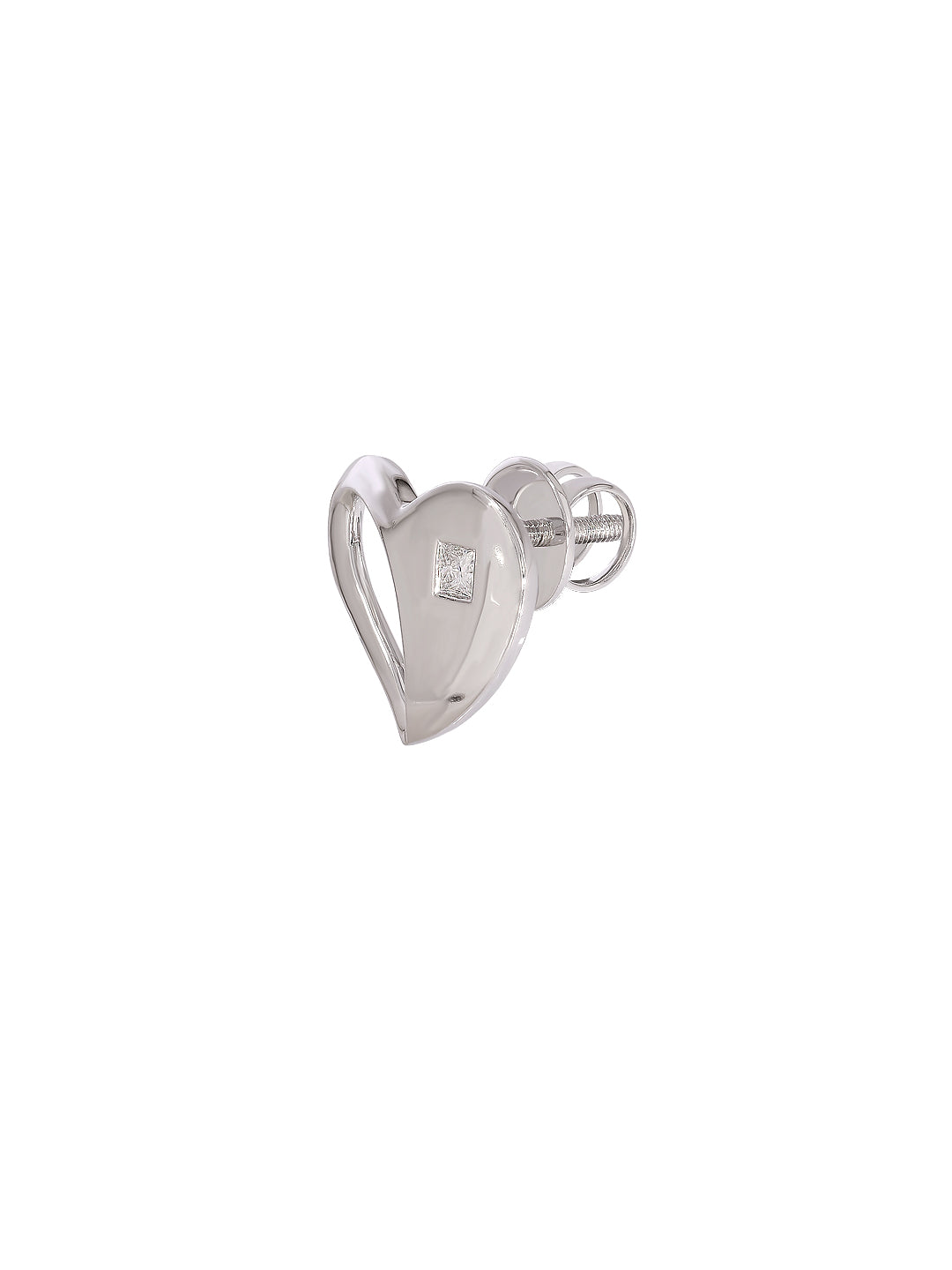 BAYAN Princess Cut Love Earring 0.08ct | Lab Grown Diamond | Silver | SGL Certified