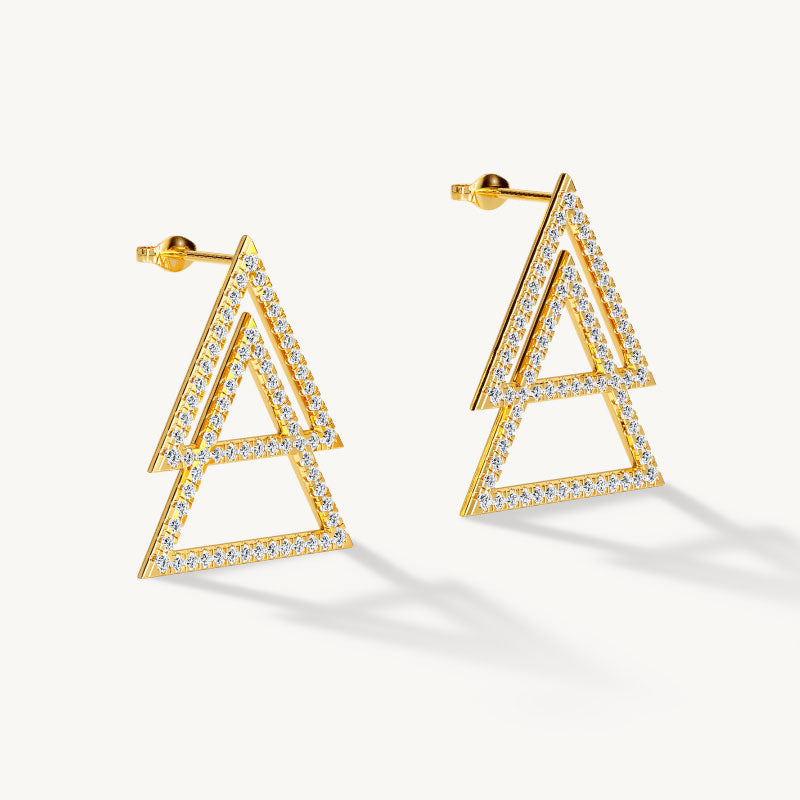 Double Triangle Earrings