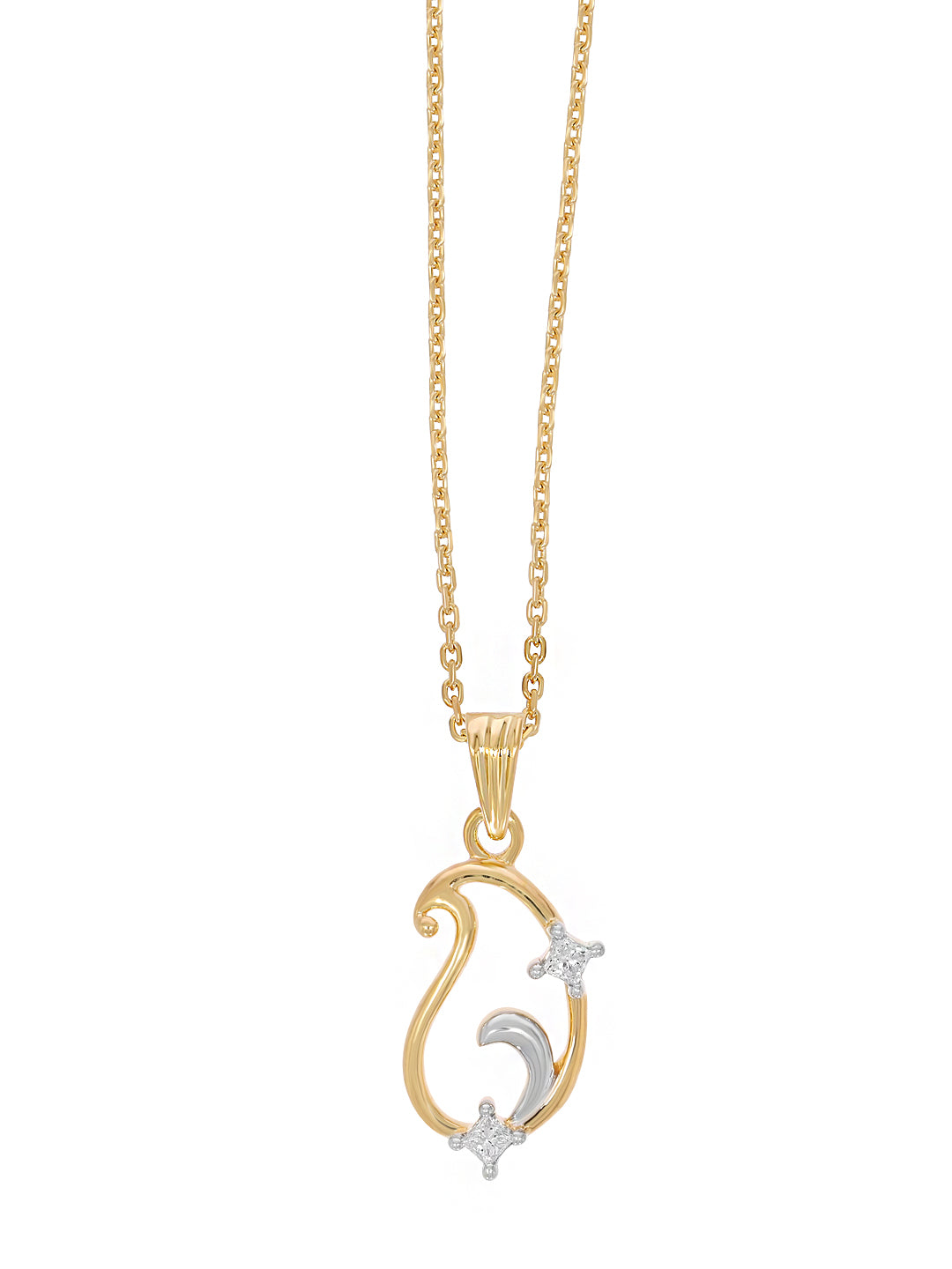 PRINCESS CUT LEAF PENDANT