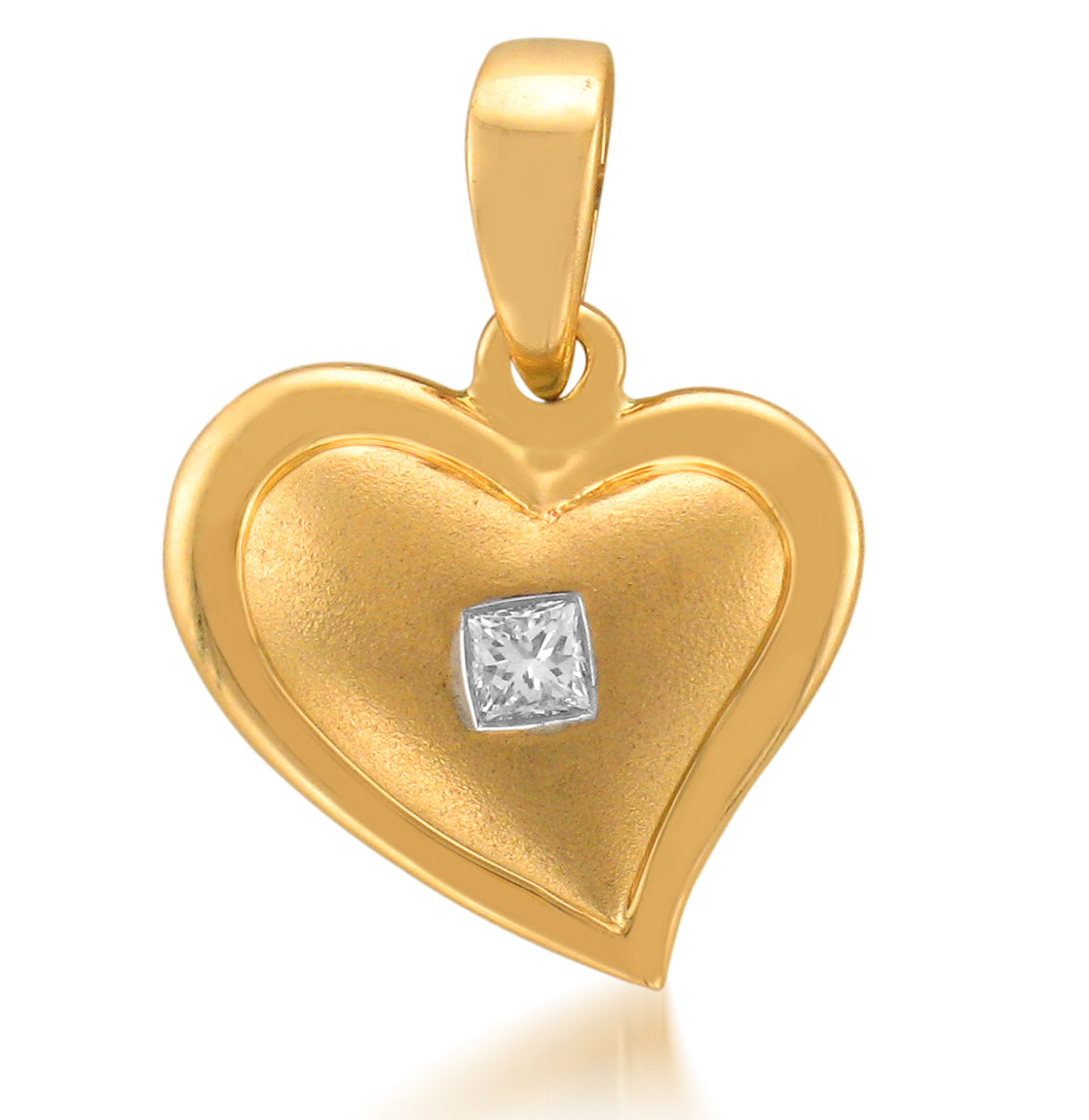 BAYAN Princess Cut Heartbeat Pendant | Lab Grown Diamond | Silver | SGL Certified