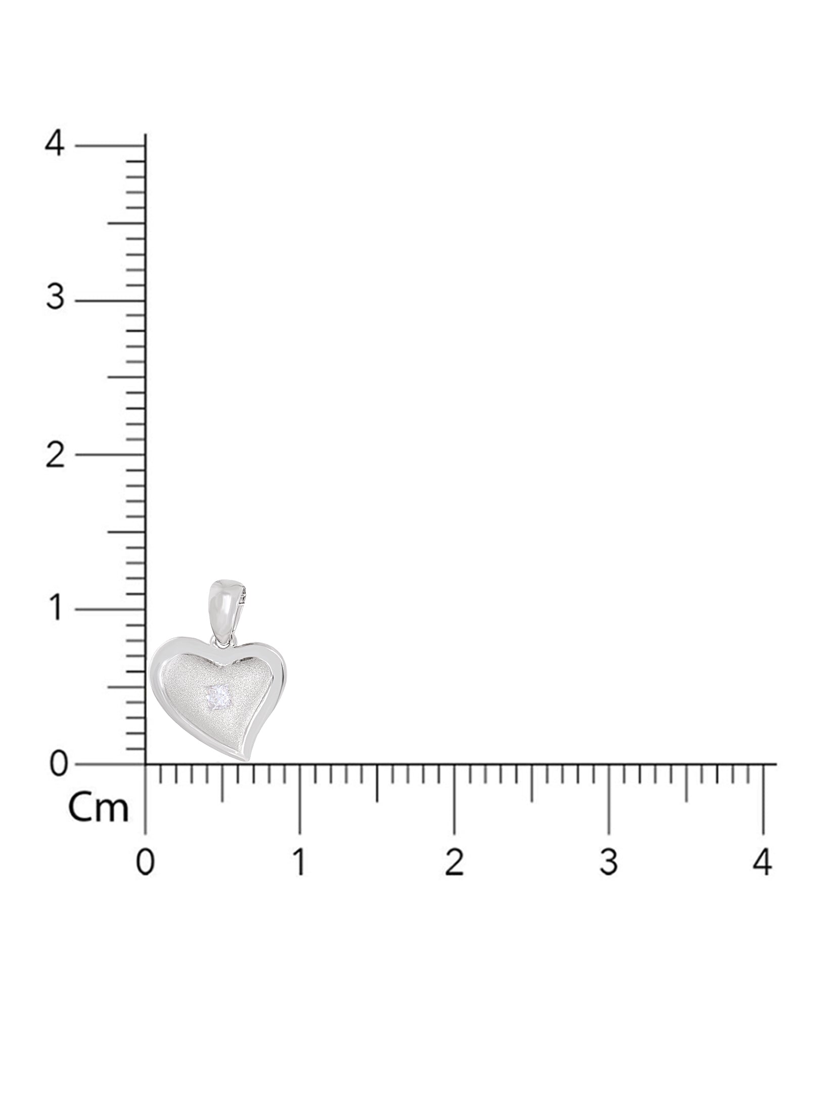 BAYAN Princess Cut Heartbeat Pendant | Lab Grown Diamond | Silver | SGL Certified