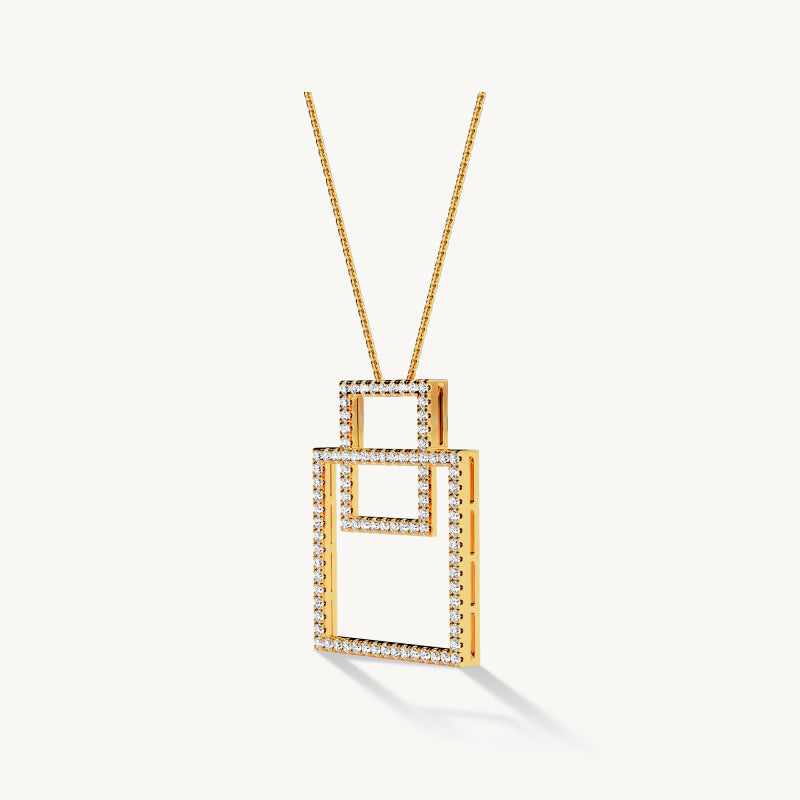 Interlinked Square Pendant