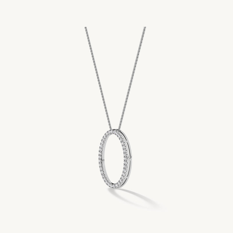 Diamond Oval Pendant