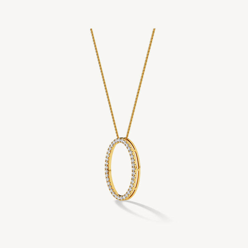Diamond Oval Pendant