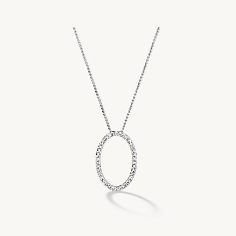 Diamond Oval Pendant
