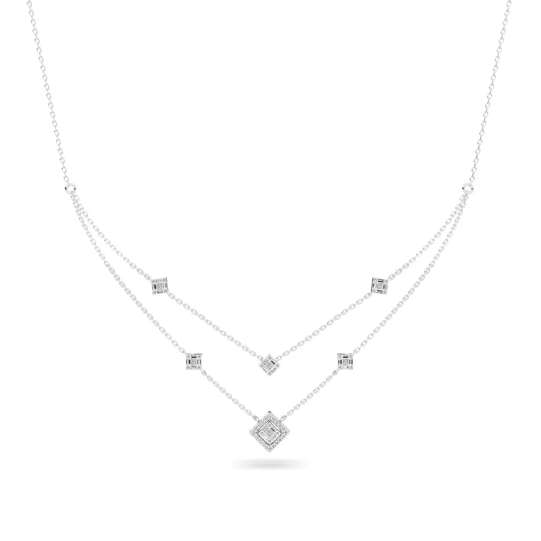The Chain Reaction Necklace — CZ & Silver