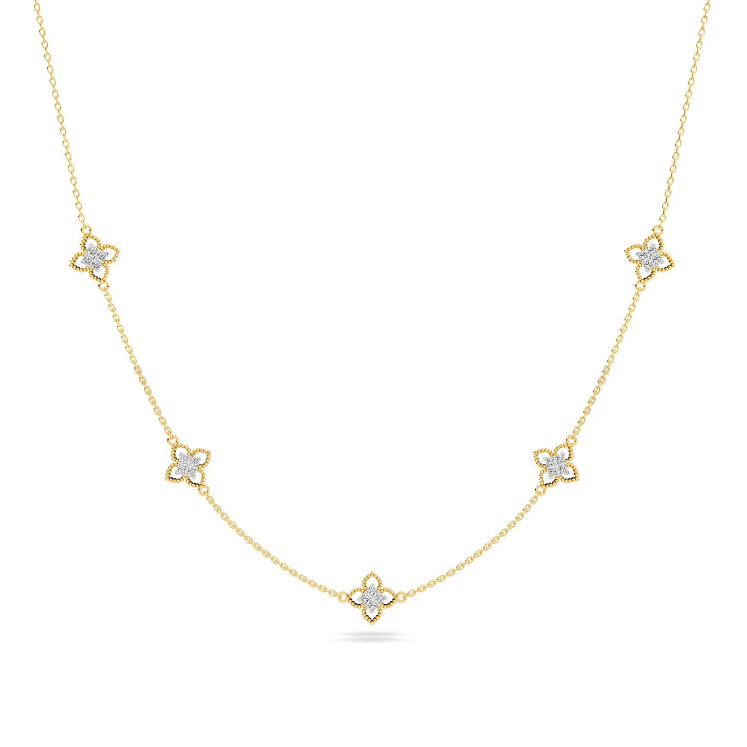 Chain Reaction Flux Necklace — CZ & Silver
