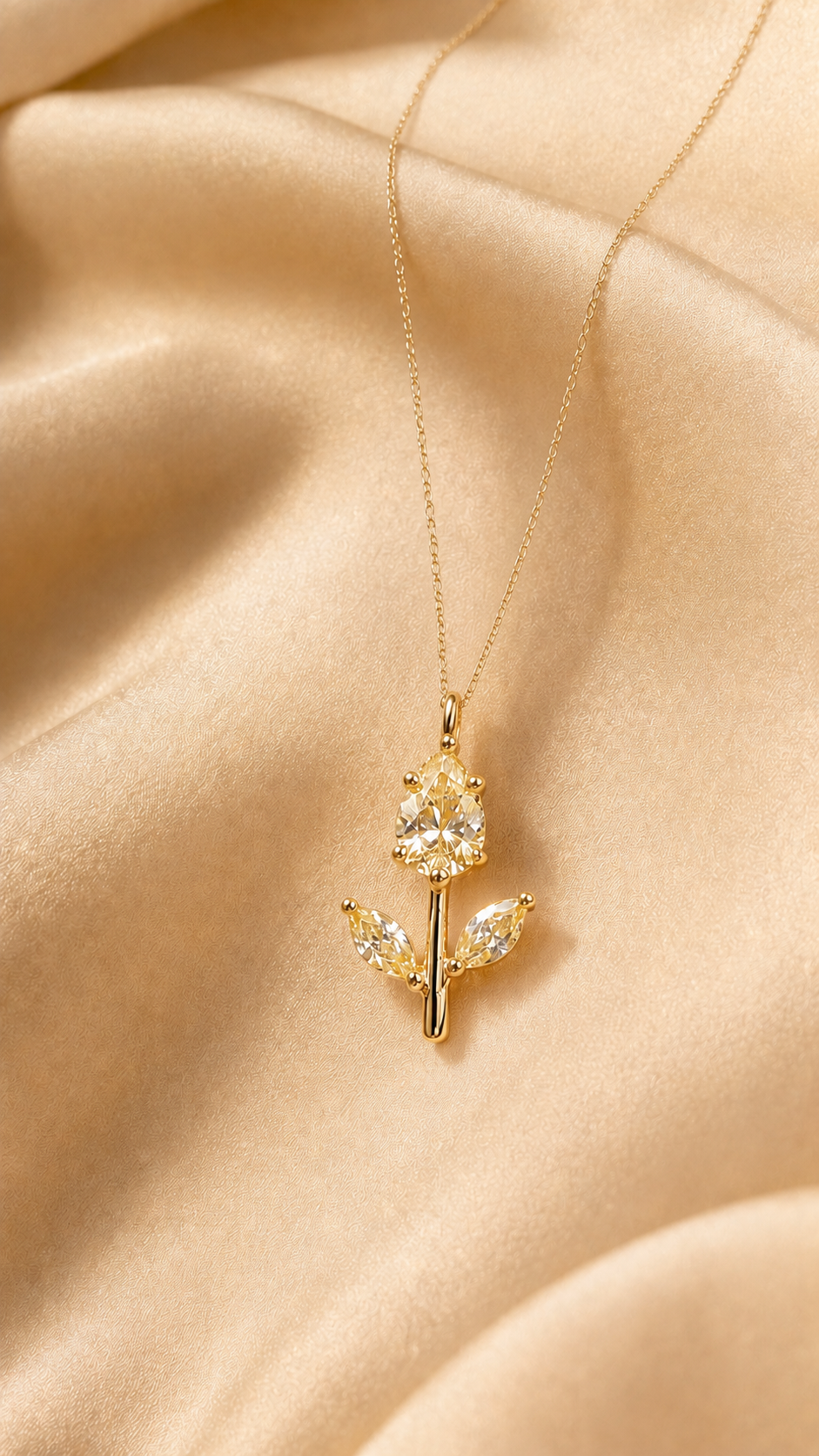 Tulip Pendant — Color Stone & Silver