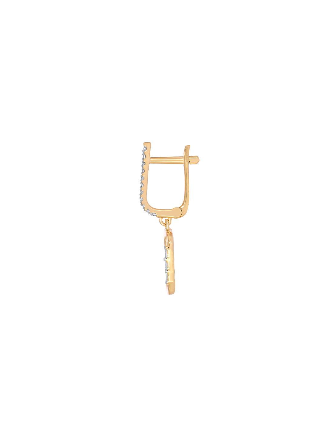BAYAN Baguette And Round Cut Dangler Earring | Lab Grown Diamond | Silver | SGL Certified