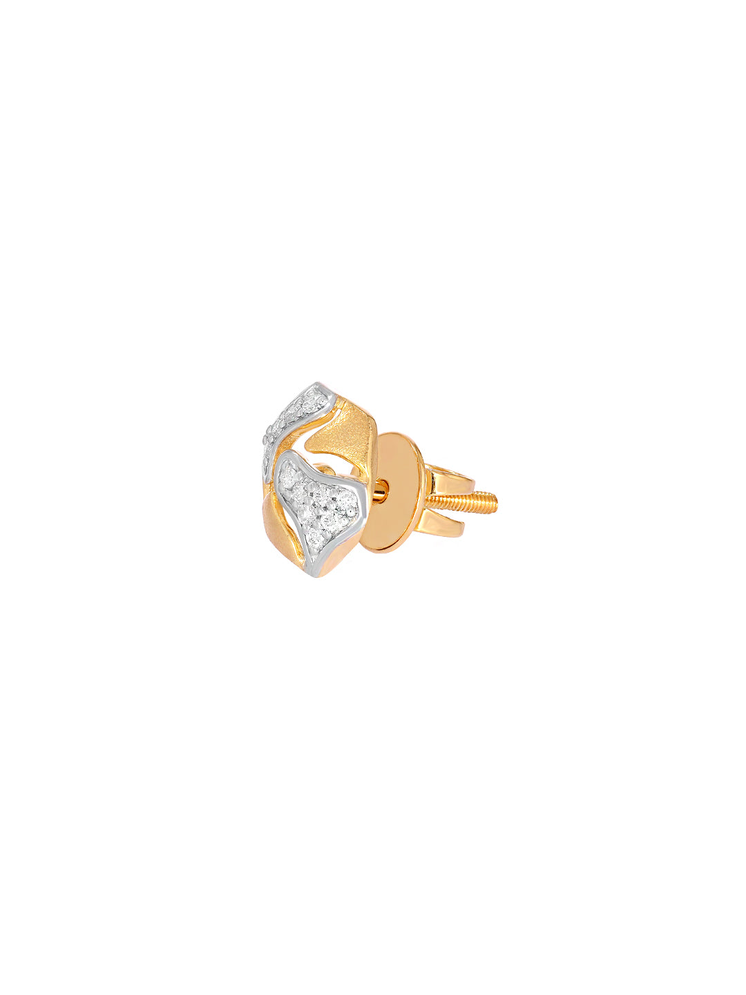BAYAN Round Diamond Cut Arches Stud | Lab Grown Diamond | Silver | SGL Certified