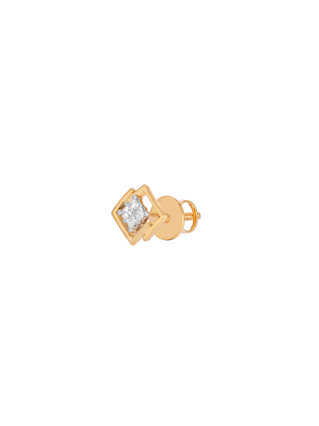 BAYAN Princess Cut Invisible Set Paradox Earring | Lab Grown Diamond | Silver | SGL Certified