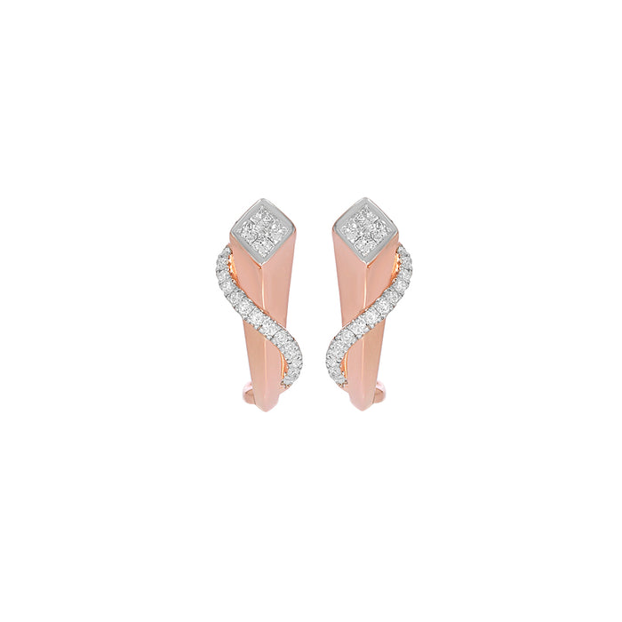 BAYAN Princess Cut Invisible Set Queen Earring | Lab Grown Diamond | Silver | SGL Certified
