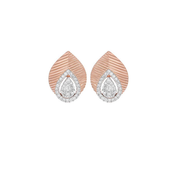 BAYAN Baguette Cut Composite Beach Earring | Lab Grown Diamond | Silver | SGL Certified
