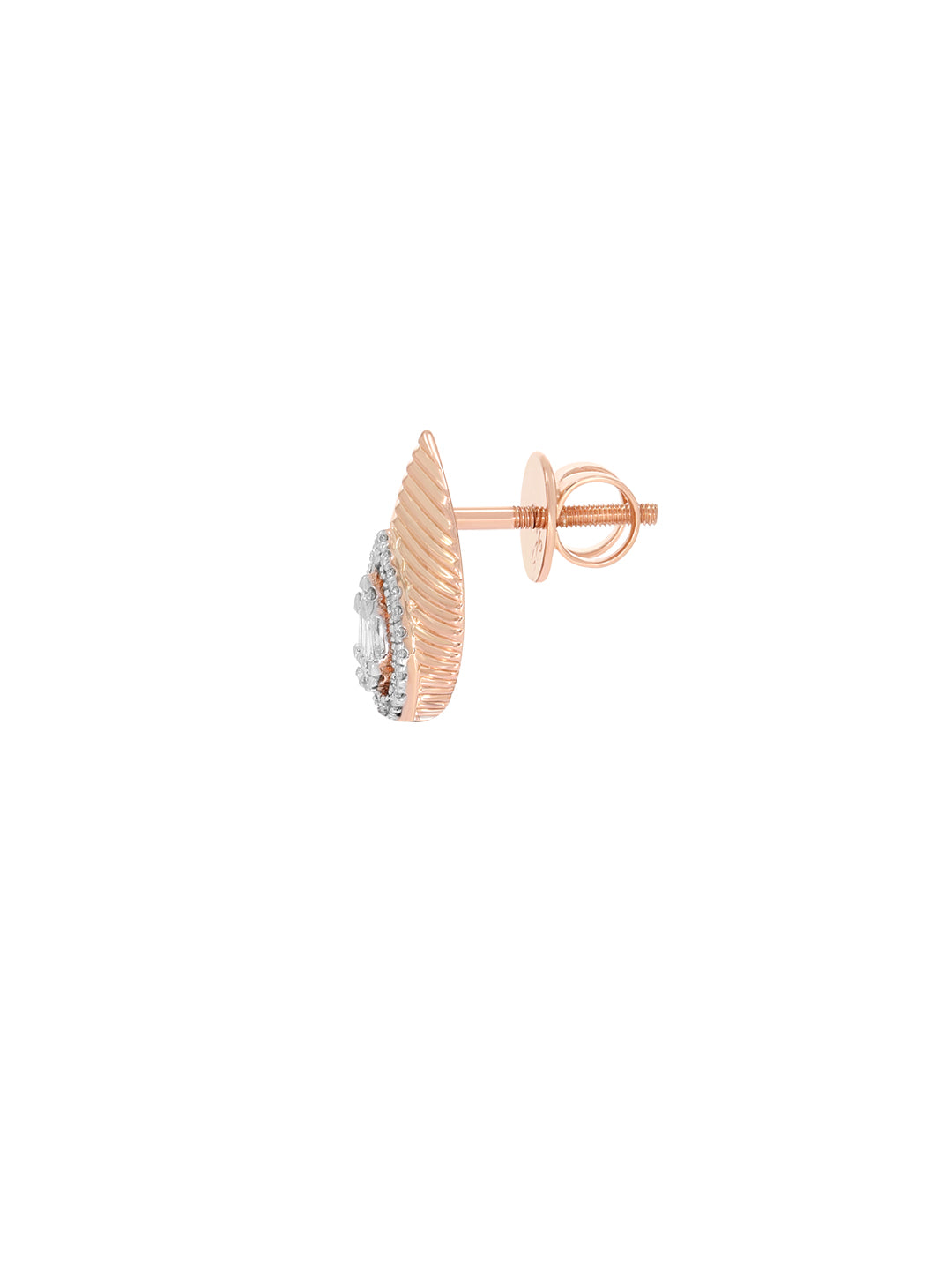 BAYAN Baguette Cut Composite Beach Earring | Lab Grown Diamond | Silver | SGL Certified