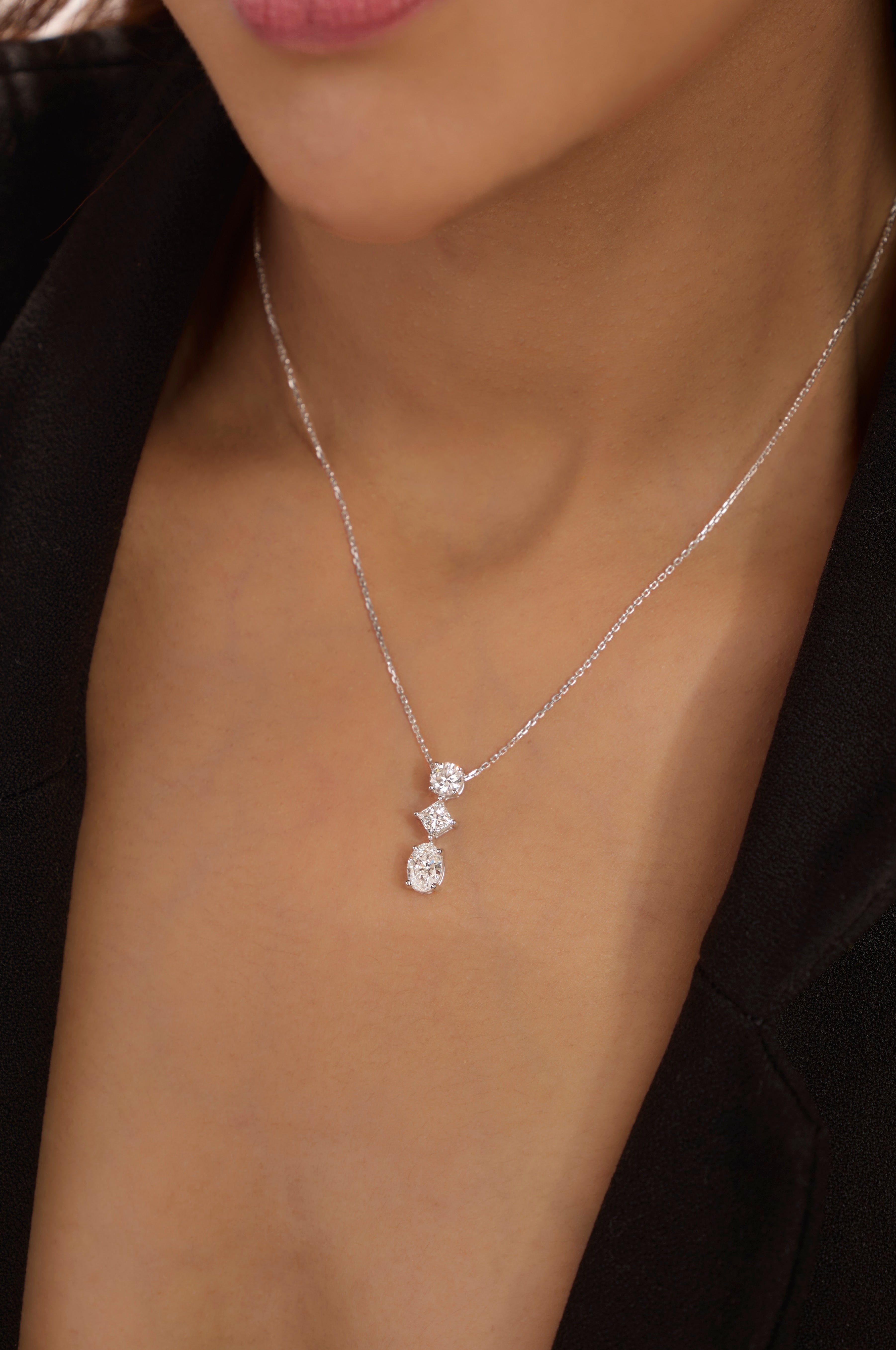Trinity Spark Pendant with 1.82 carat Lab Grown Diamond