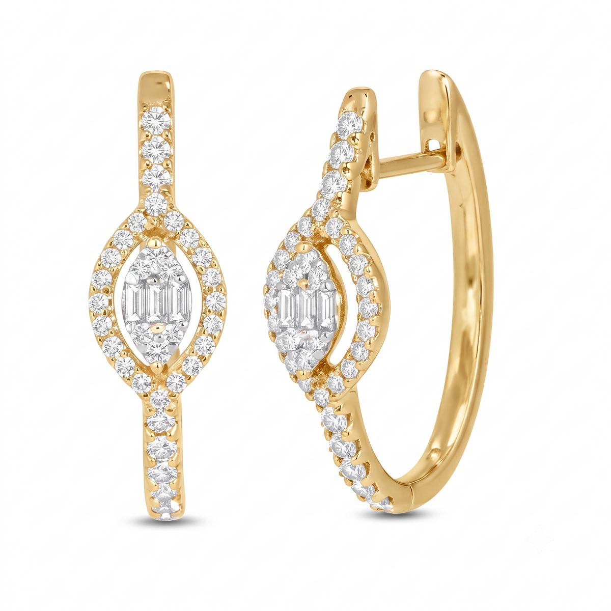 Huggies Lux Earring — CZ & Silver