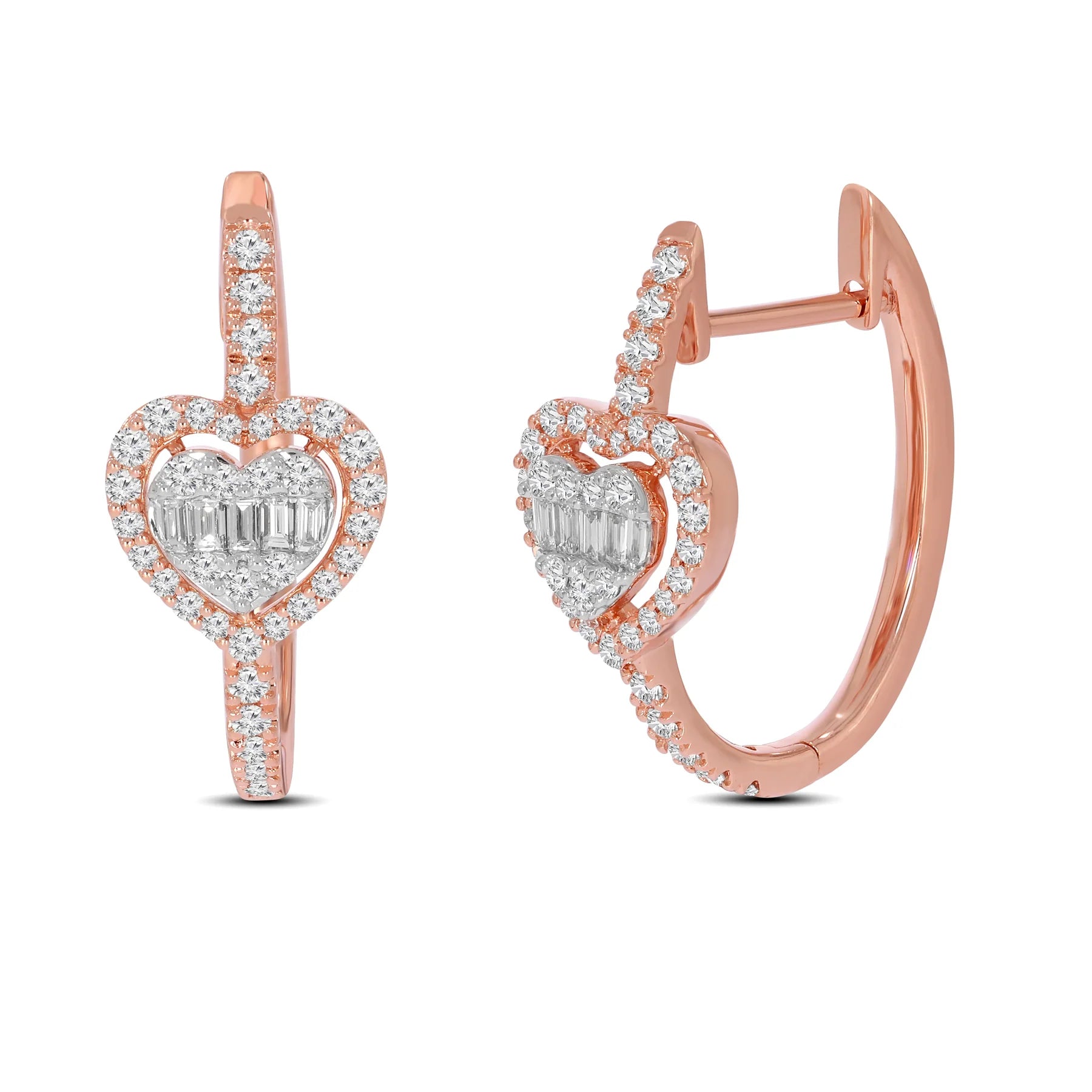 Heart Huggies — Lab-Grown Diamond & Silver, SGL Certified