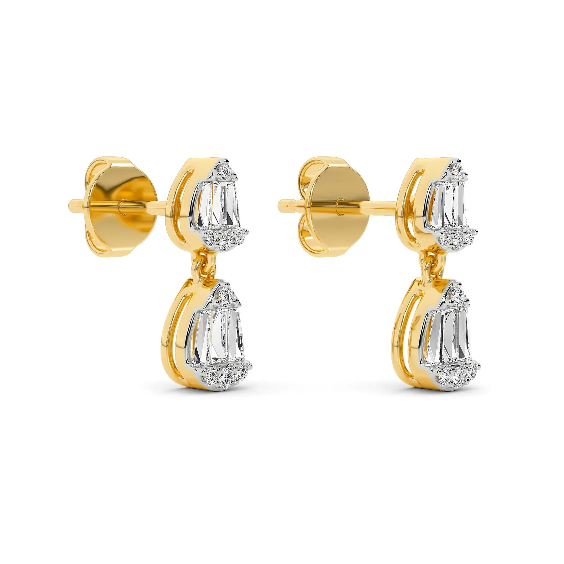 Pear Dangler Earrings — Lab-Grown Diamond & Silver, SGL Certified