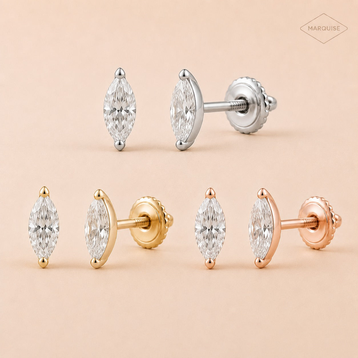Shape of You Diamond Stud Earrings