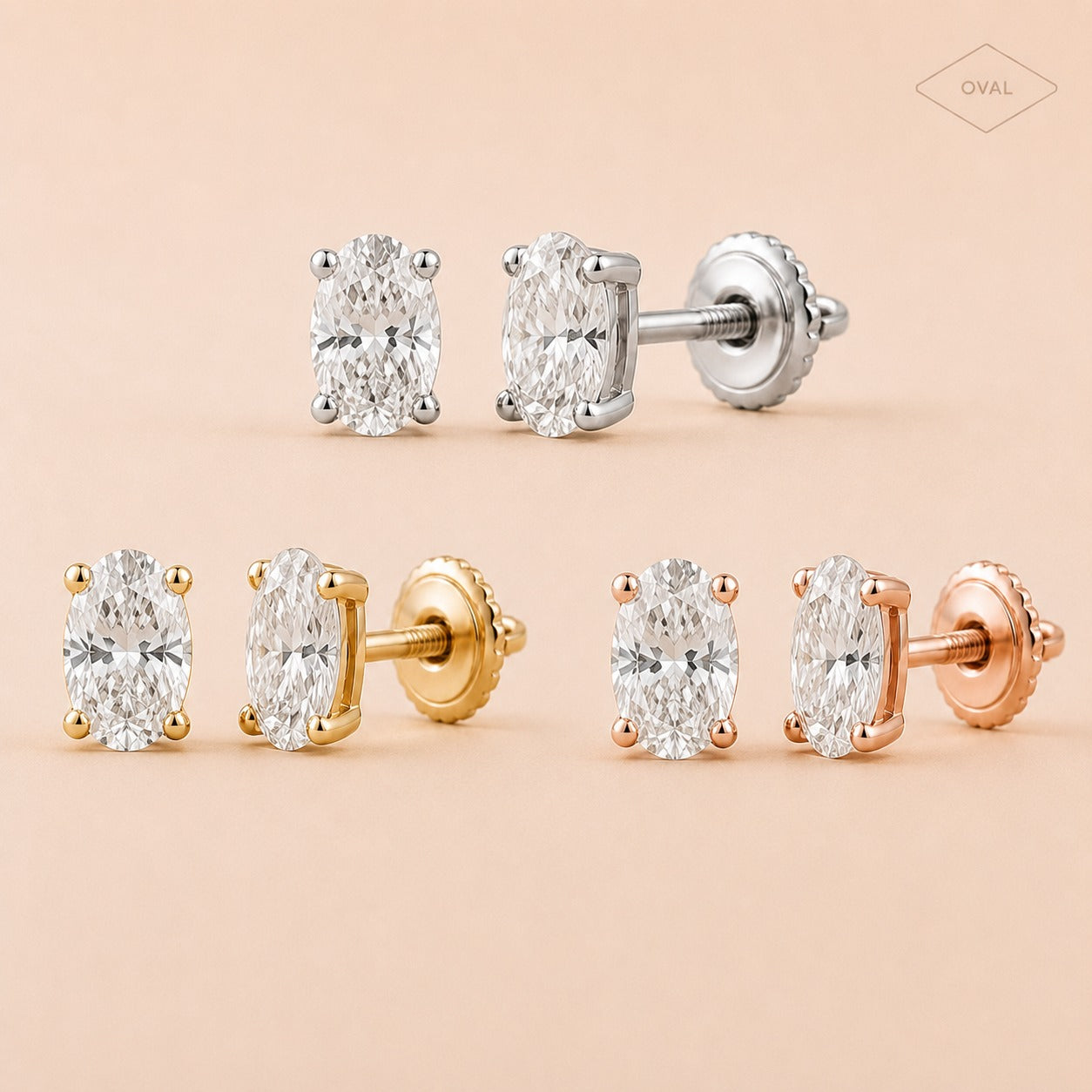 Shape of You Diamond Stud Earrings