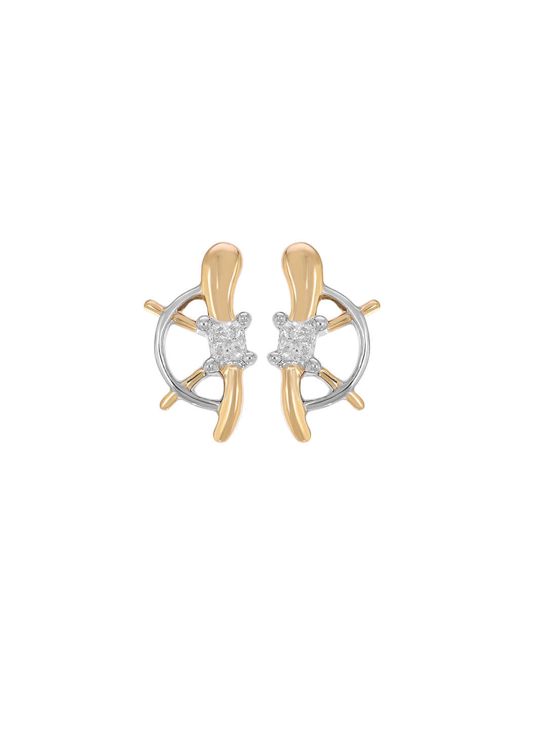 Princess Cut Anchor Earring