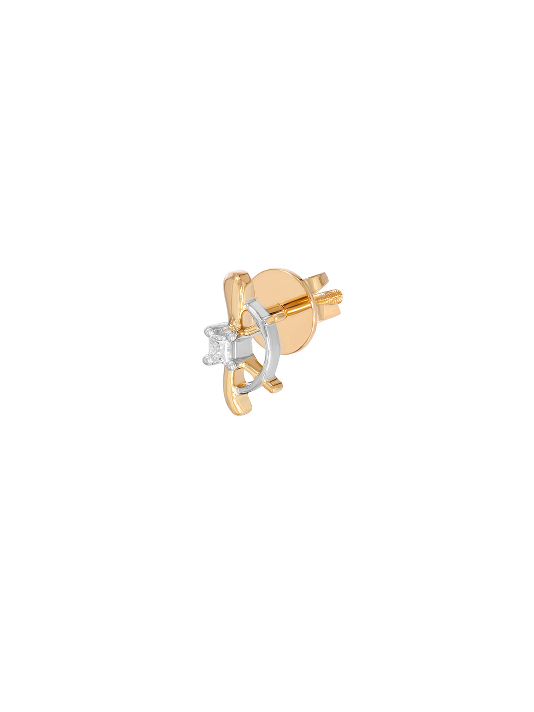 BAYAN Princess Cut Anchor Earring | Lab Grown Diamond | Silver | SGL Certified