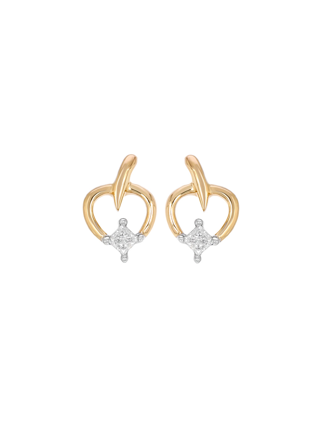 Princess Cut Apple Earring
