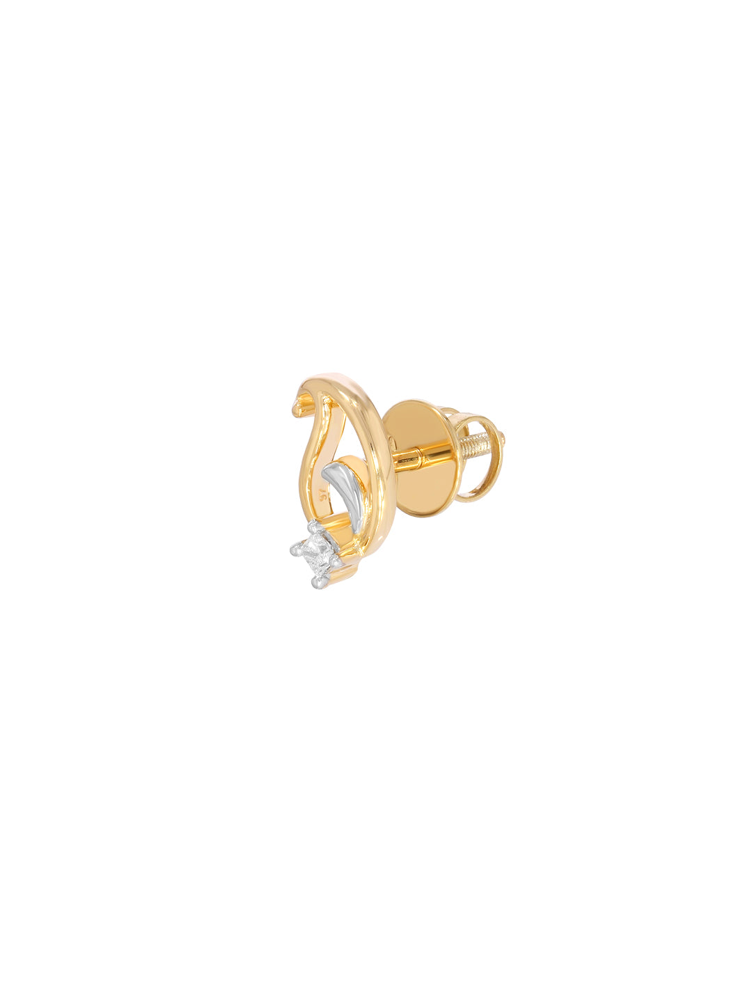 BAYAN Princess Cut Leaf Earring | Lab Grown Diamond | Silver | SGL Certified