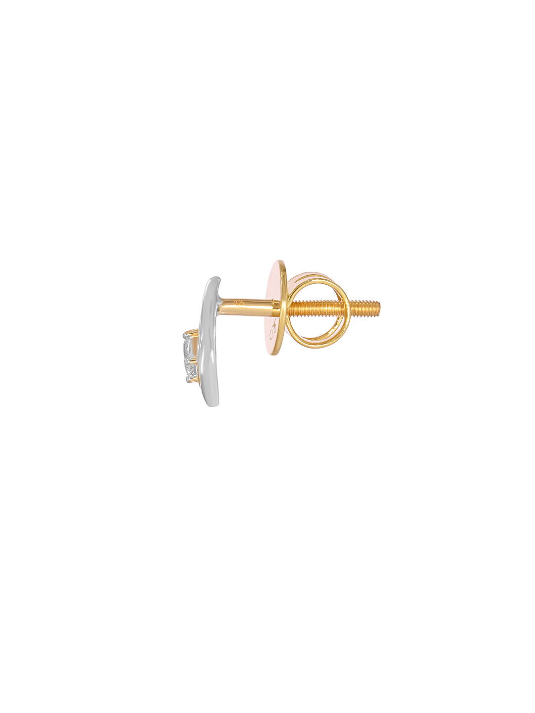 BAYAN Princess Cut Half Curve Earring | Lab Grown Diamond | Silver | SGL Certified