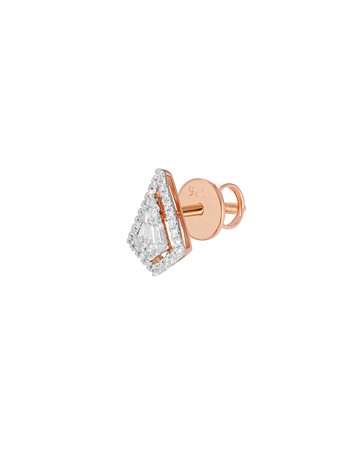 BAYAN Baguette Cut Composite Kite Earring | Lab Grown Diamond | Silver | SGL Certified