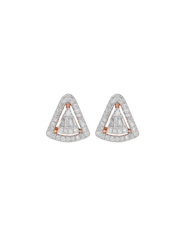 BAYAN Baguuette Cut Composite Sail Earring | Lab Grown Diamond | Silver | SGL Certified
