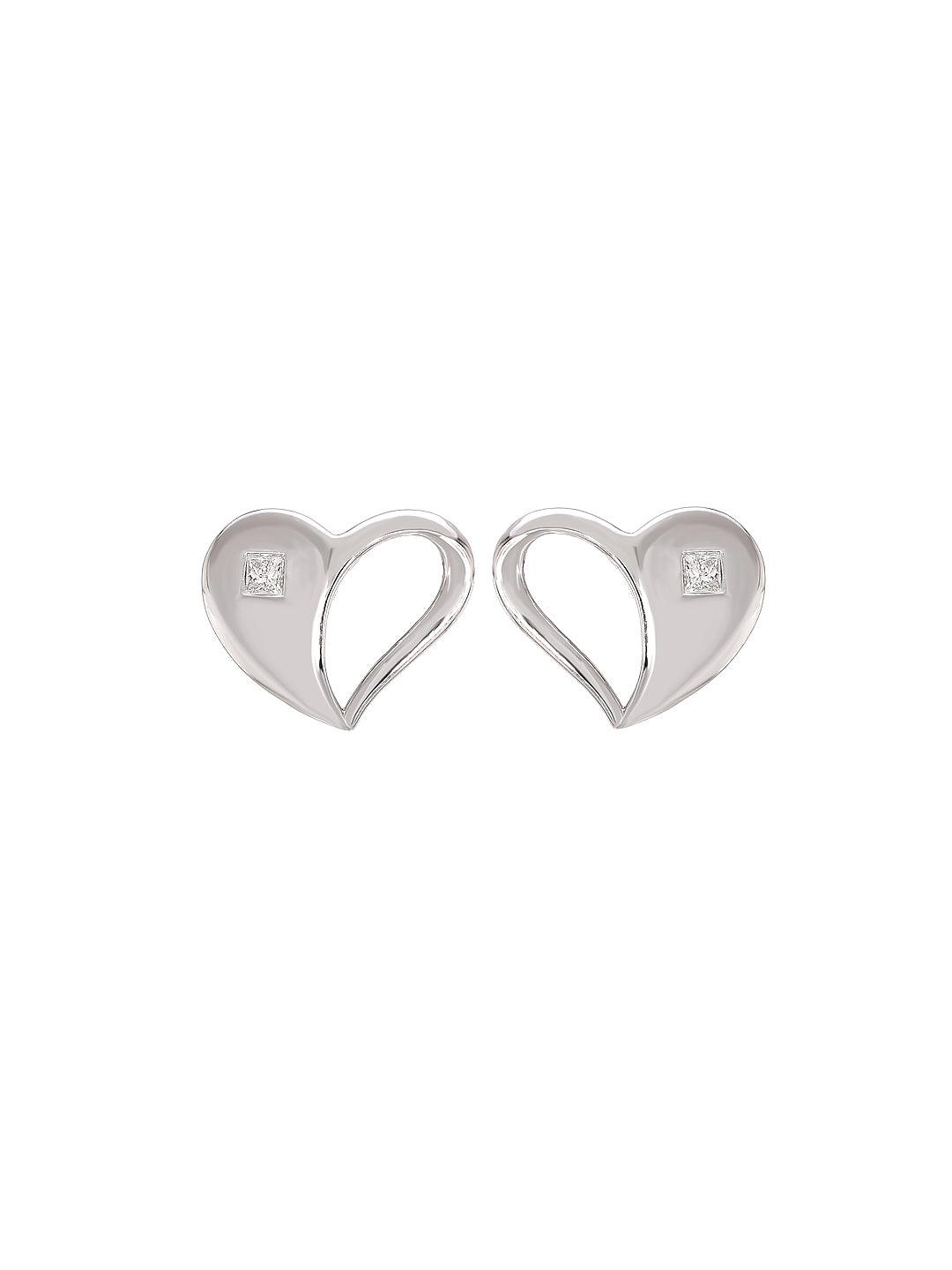 Princess Cut Love Earring