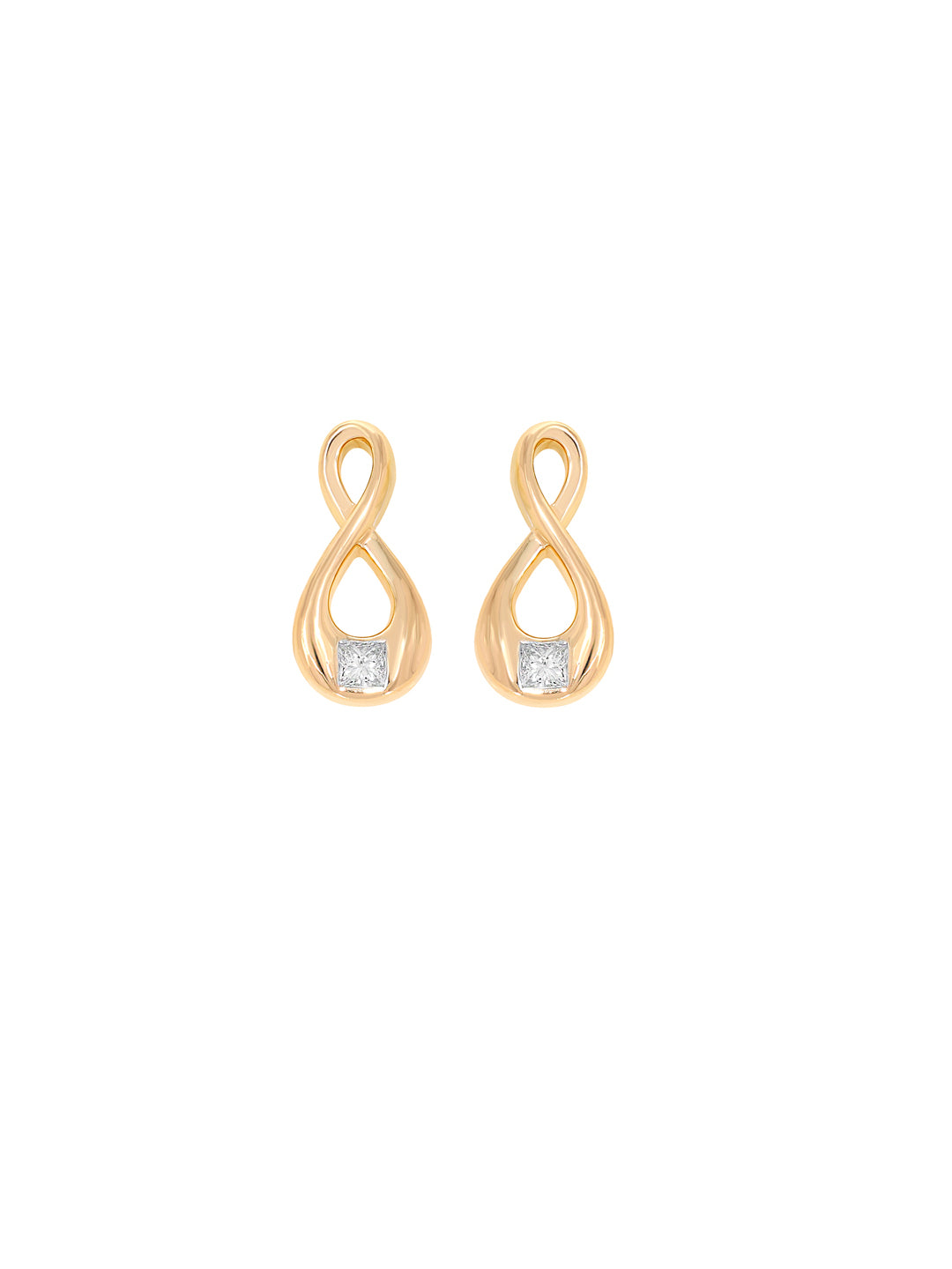 Princess Cut Infinity Earring