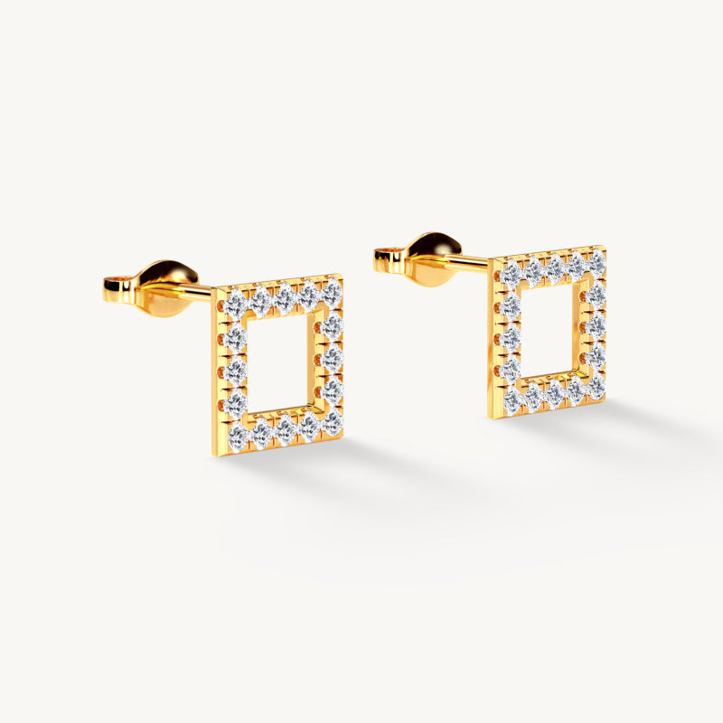 Square Stud Earrings