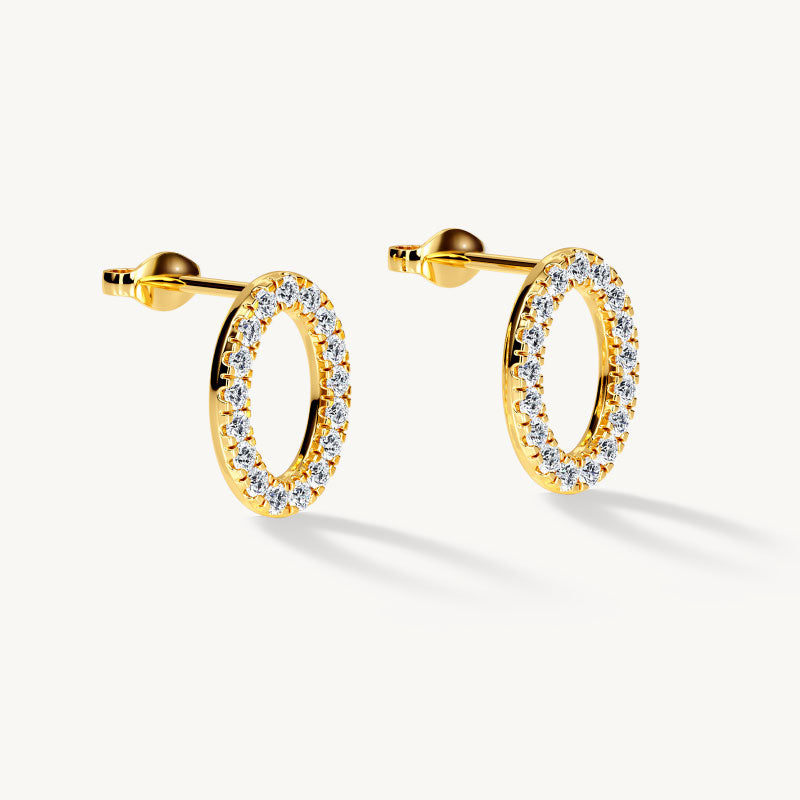 Oval Stud Earrings