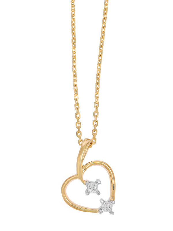 BAYAN Princess Cut Apple Pendant | Lab Grown Diamond | Silver | SGL Certified