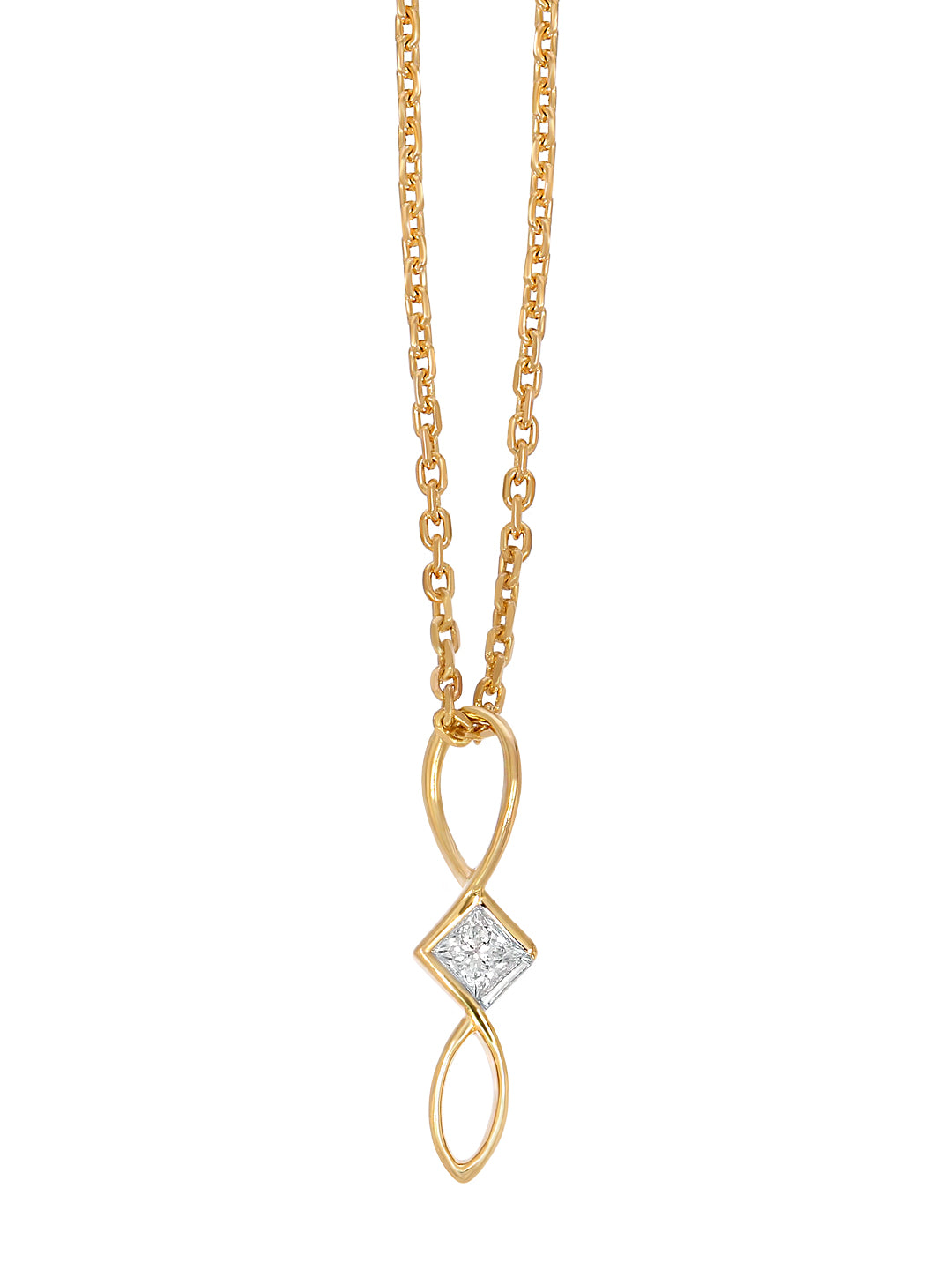 PRINCESS CUT STUD PENDANT