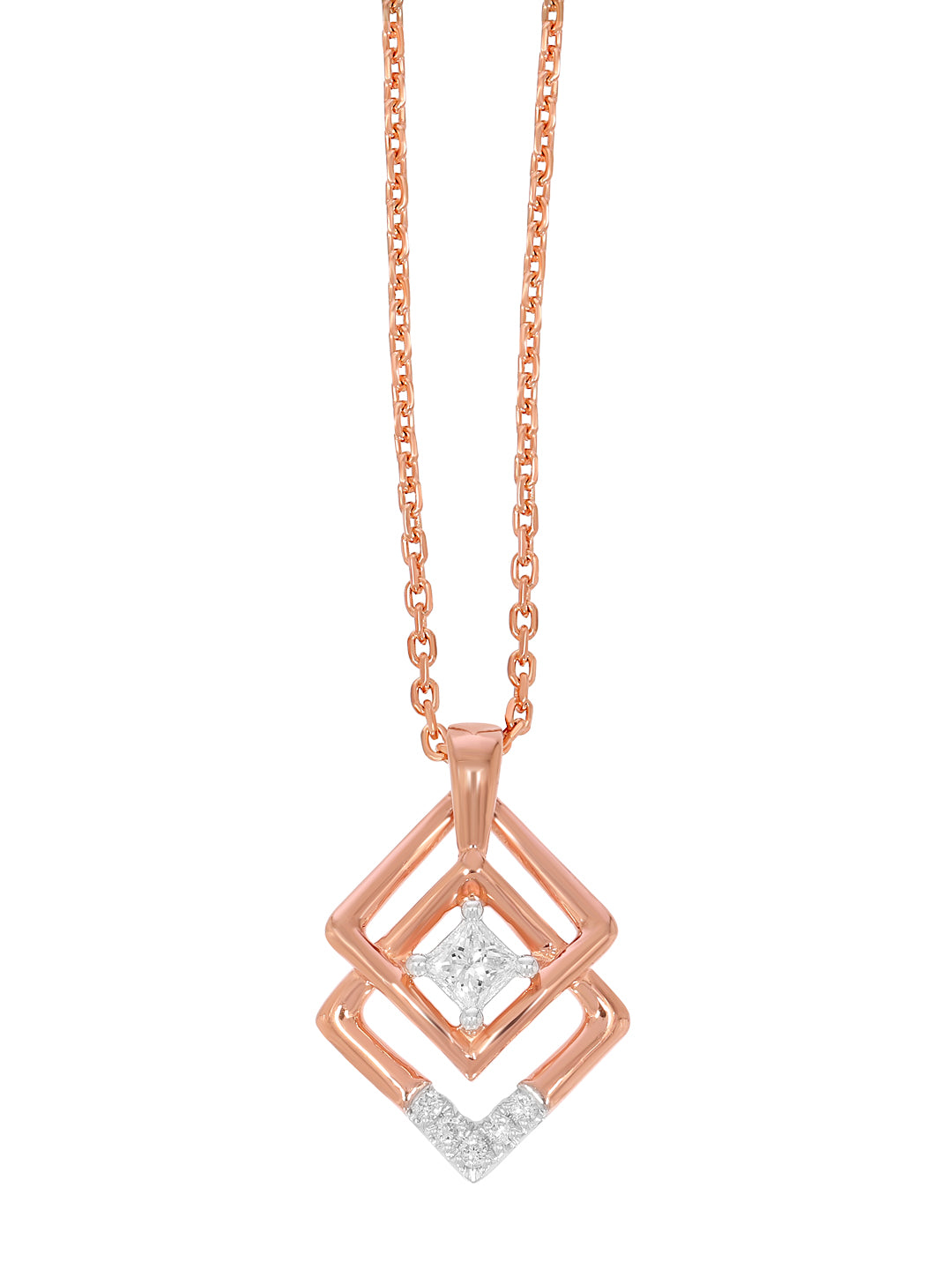 PRINCESS CUT DOUBLE KITE PENDANT