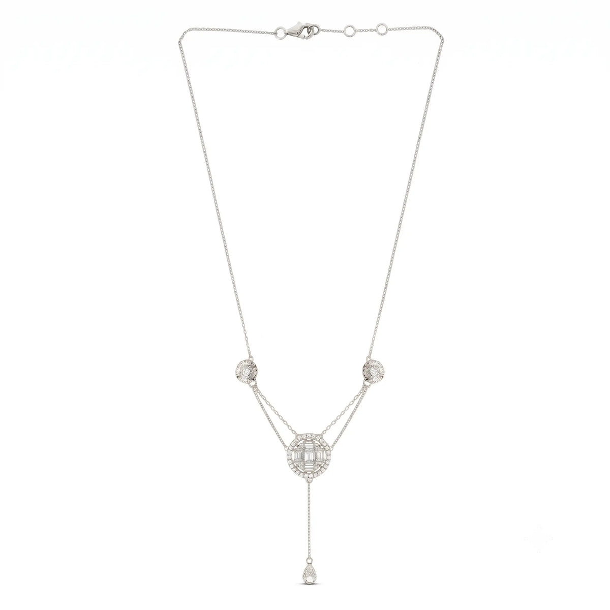 Bold Affair Diva Necklace — CZ & Silver