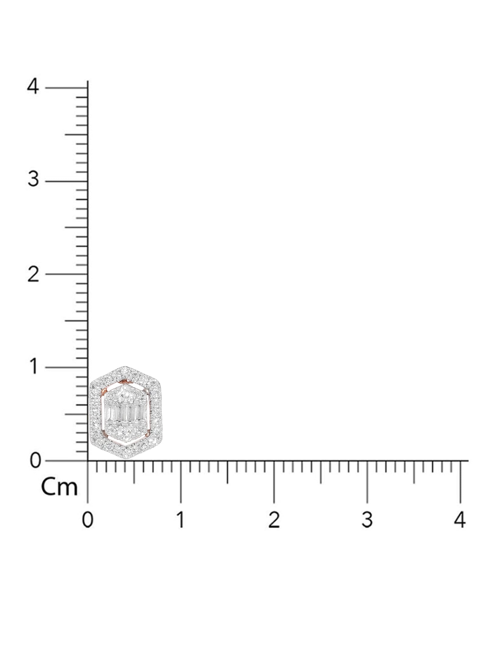 BAYAN Baguette Cut Hexagon Pendant | Lab Grown Diamond | Silver | SGL Certified