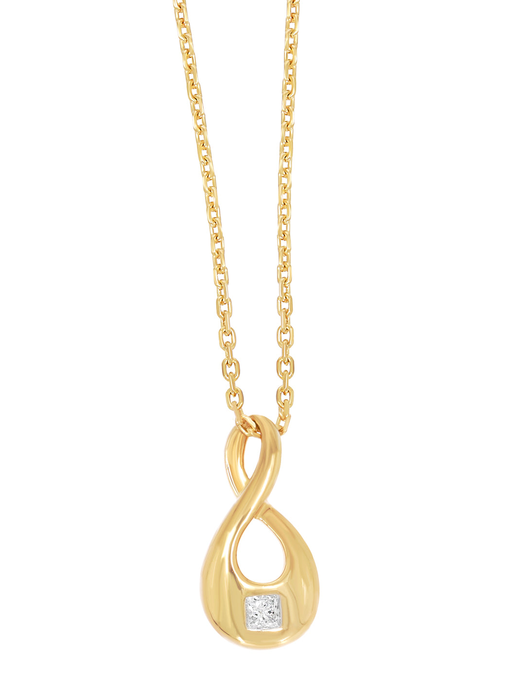 PRINCESS CUT INFINITY PENDANT