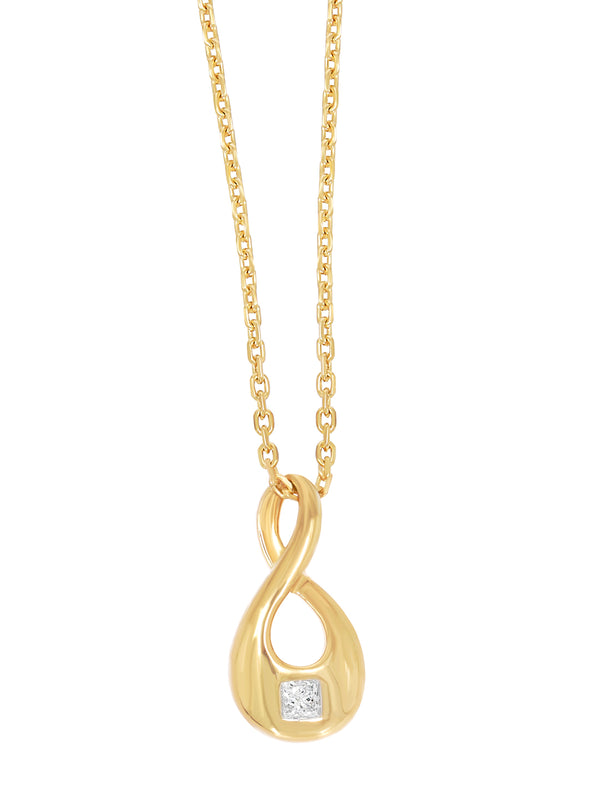 BAYAN Princess Cut Infinity Pendant | Lab Grown Diamond | Silver | SGL Certified