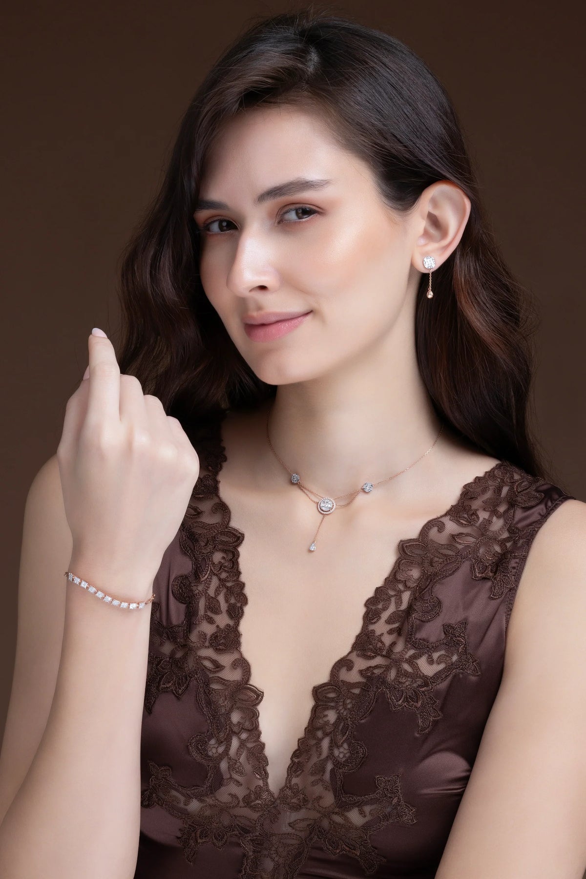 Bold Affair Diva Necklace — CZ & Silver