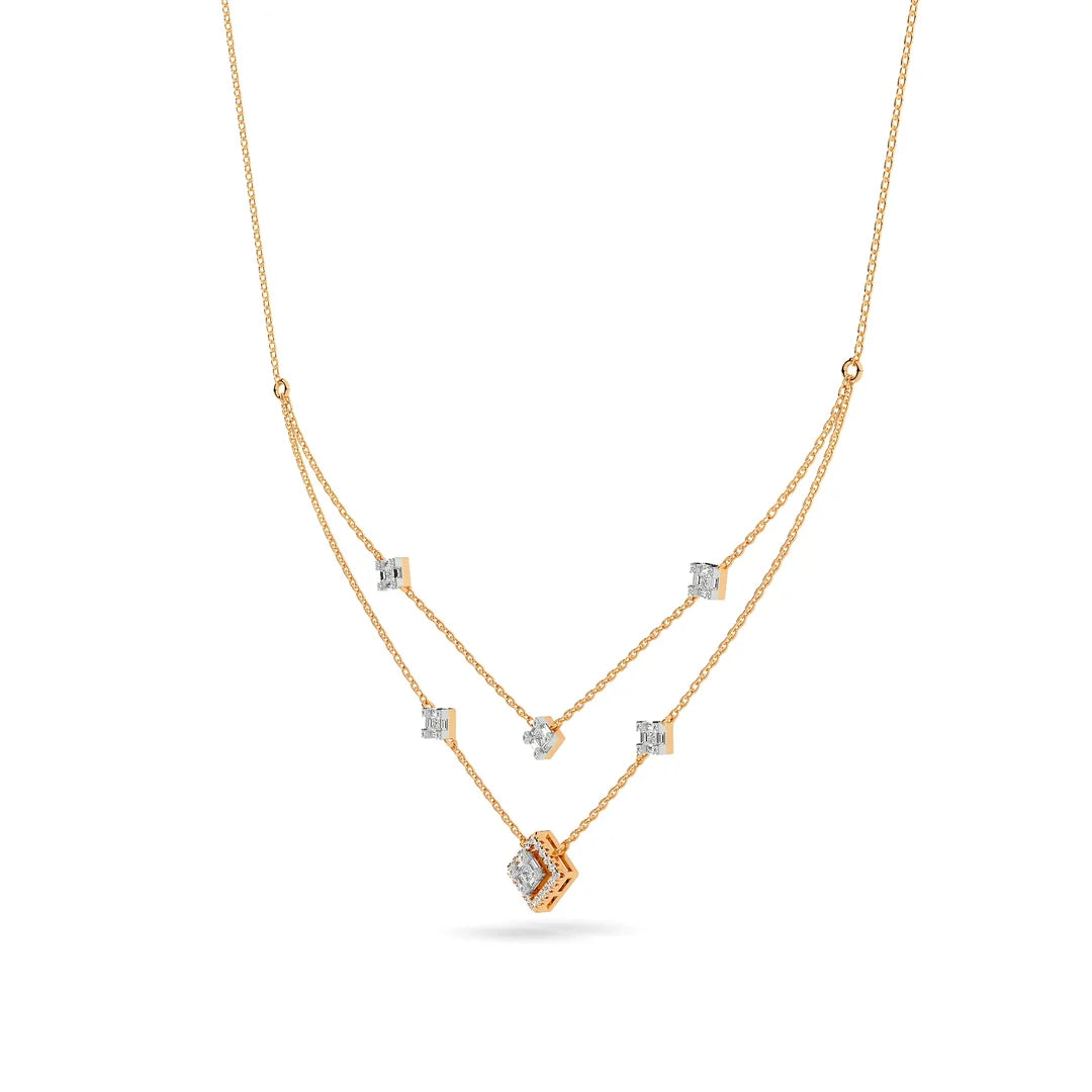 The Chain Reaction Necklace — CZ & Silver