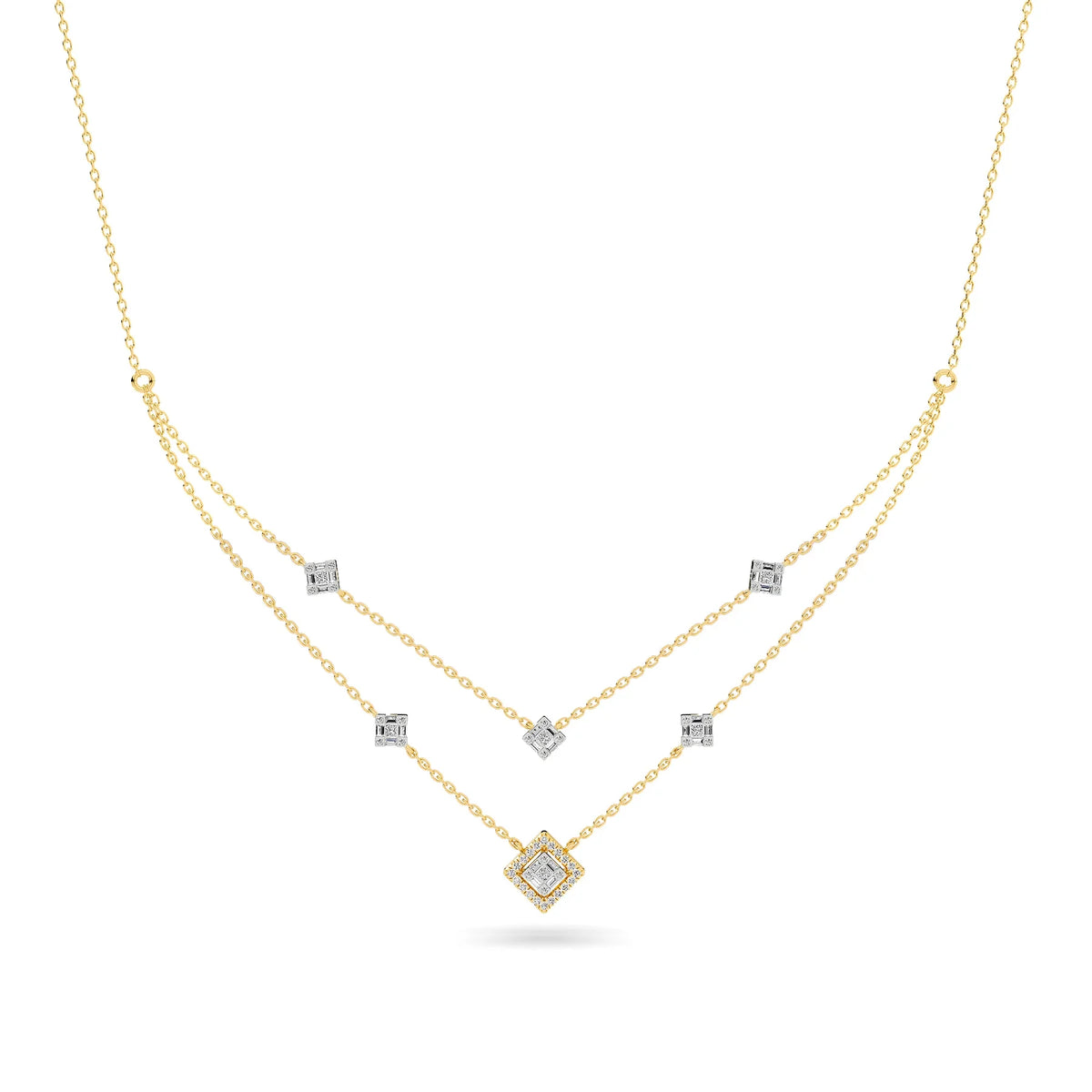 The Chain Reaction Necklace — CZ & Silver